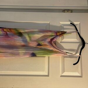 Pastel Pleated Cowl Neck Dress